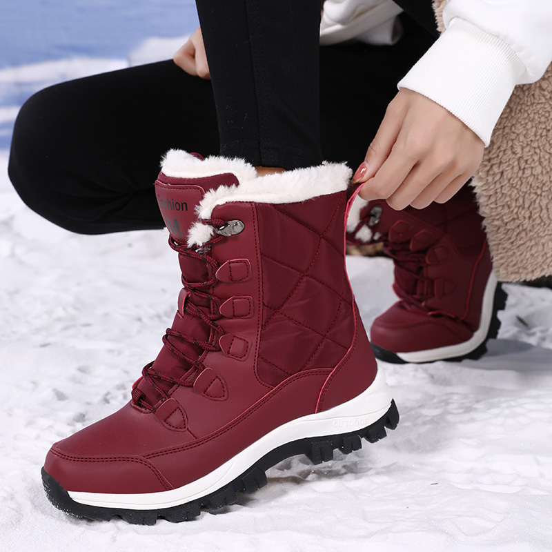 Women'S Shoes Hike - Winter Dames Sneeuwlaarzen Hoge waterdichte enkellaarzen
