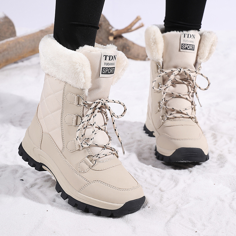 Women'S Shoes Hike - Winter Dames Snowboots Waterdichte Leren Sneakers