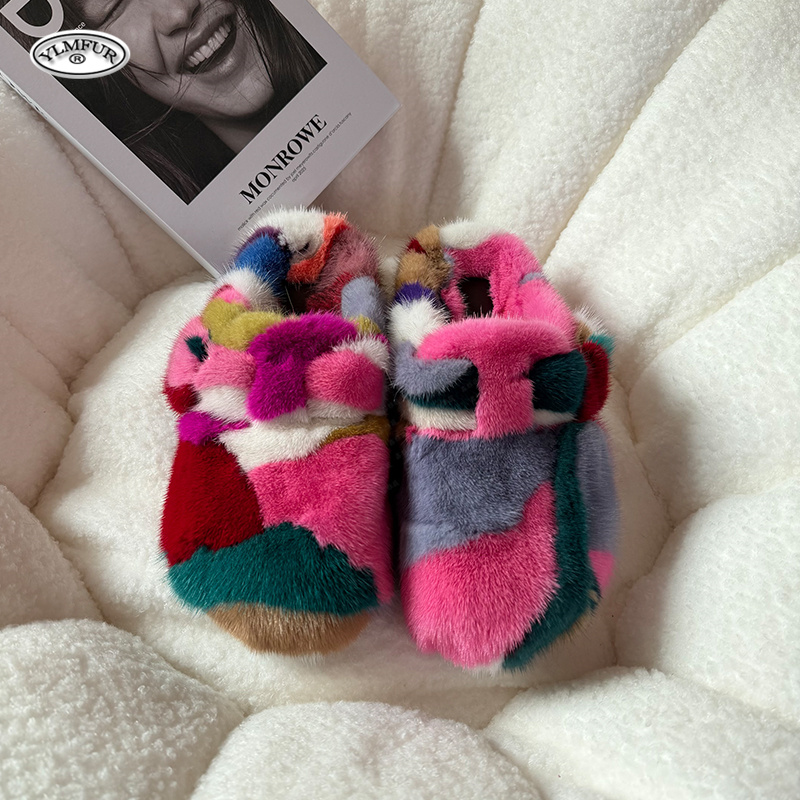 Nieuwe Luxe Mink Fur Slippers  - Women'S Shoes For Flat Feet recensie en prijs