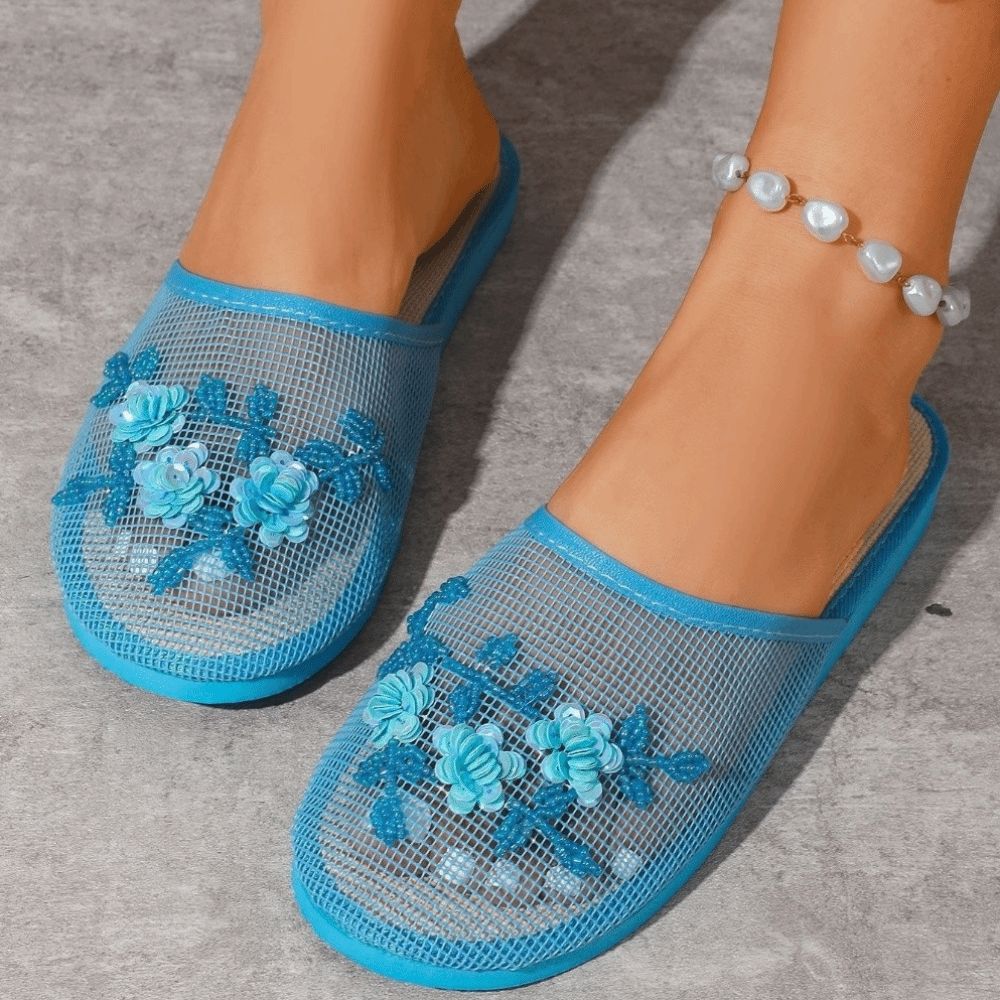 Casual bloemenborduurwerk mesh - Women'S Shoes For Flat Feet recensie en prijs