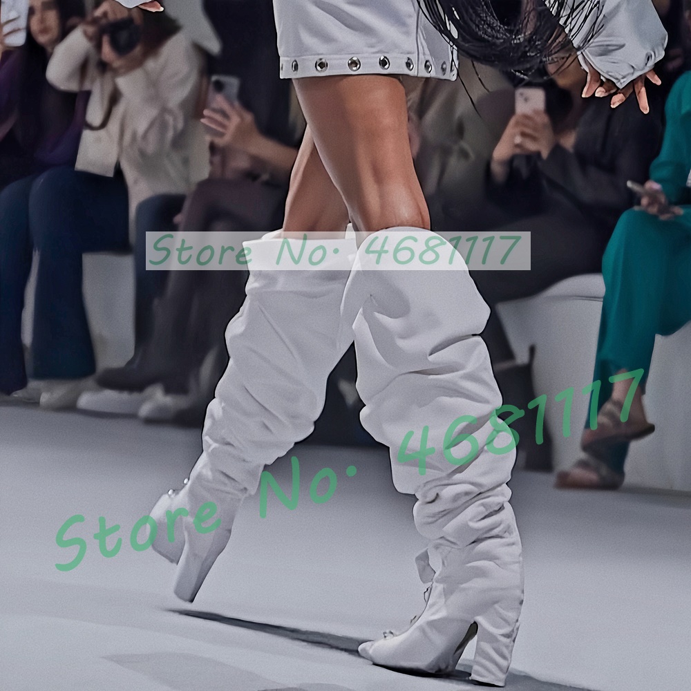 Witte losse geplooide wijde ku - Wide Fit Heels recensie en prijs